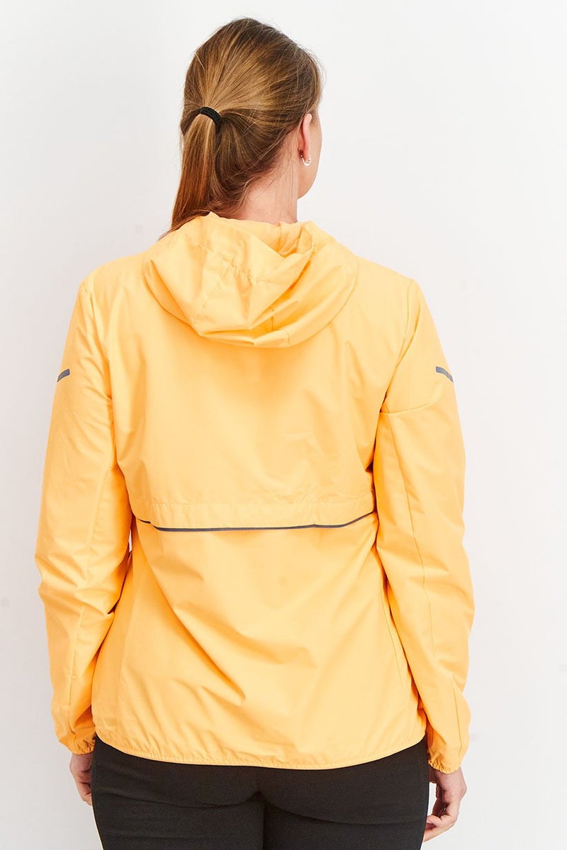 Tchibo Women Sportswear Fit Long Sleeve Running Jacket, Neon Orange - Image 4