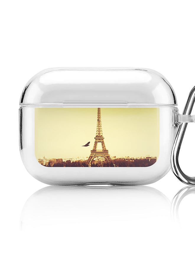 Stylizedd Classic Clear printed Case for Apple AirPods Pro 2nd Generation Thin Transparent Cover [Designed for Apple AirPods Pro 2nd Generation] - Paris - Eiffel Tower  - Image 1