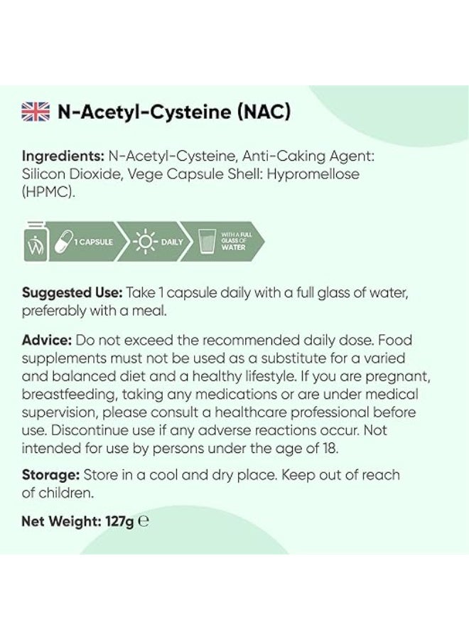 WeightWorld NAC N-Acetyl-Cysteine 600 mg • 180 Capsules • 6 Months Supply • 1 Daily • Liver Detox Support • Antioxidant Boost • Respiratory Health • Immune Support - Image 5