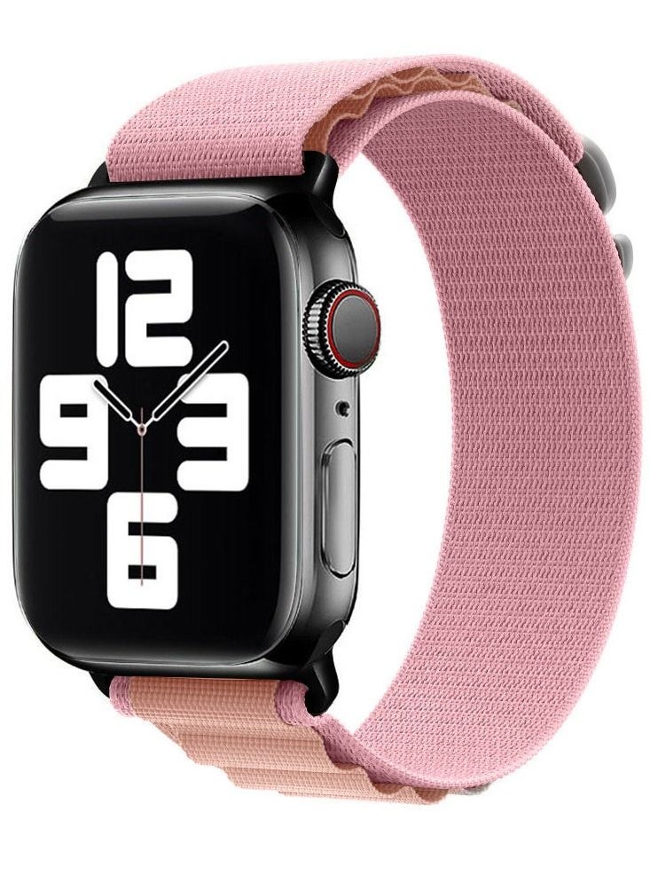 CATANES - Apple Watch Band Alpine Loop Band 38mm 40mm 41mm Women Men Adjustable with Metal G-Hook Strap for iWatch Series 7/SE/6/5/4/3/2/1 Pink - Image 1