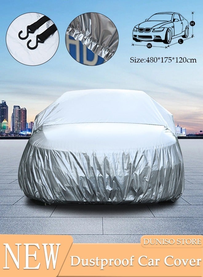 DUNISO Full Car Covers Sunscreen UV Protection  Indoor Outdoor Sunscreen Heat Protection DustWind/Water/Weatherproof Anti-Uv Scratch-Resistant Sedan Universal Suit L - Image 1