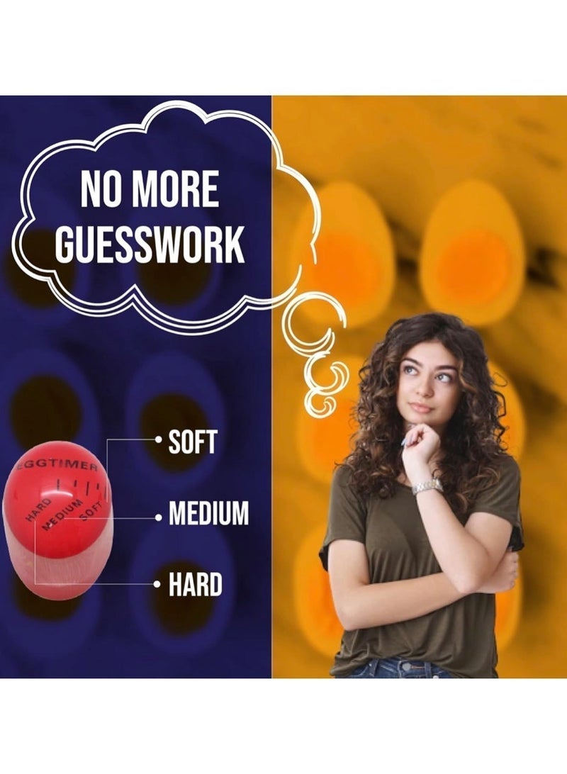 كلين ويف مؤقت طهي البيض المثالي – أداة غلاية البيض المتغيرة اللون للبيض المسلوق الناعم والمتوسط والصلب | أداة مطبخ سهلة للحصول على بيض مثالي في كل مرة - Image 5