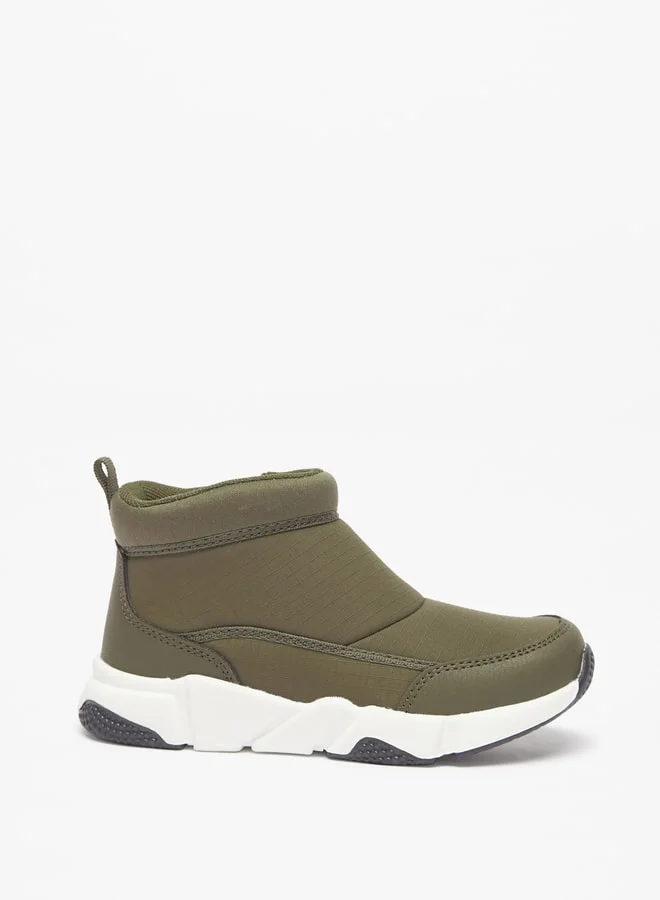 JUNIORS Boys Textured High Cut Boots With Zip Closure