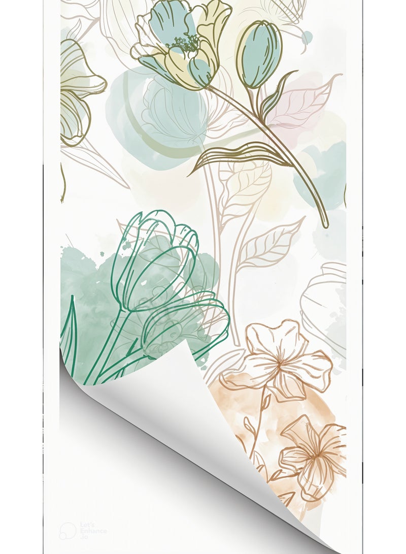 Anna Eco-friendly Moisture-Resistant and Oil-Proof Self-Adhesive Wallpaper with Colorful Patterns for Home Decoration - Image 1