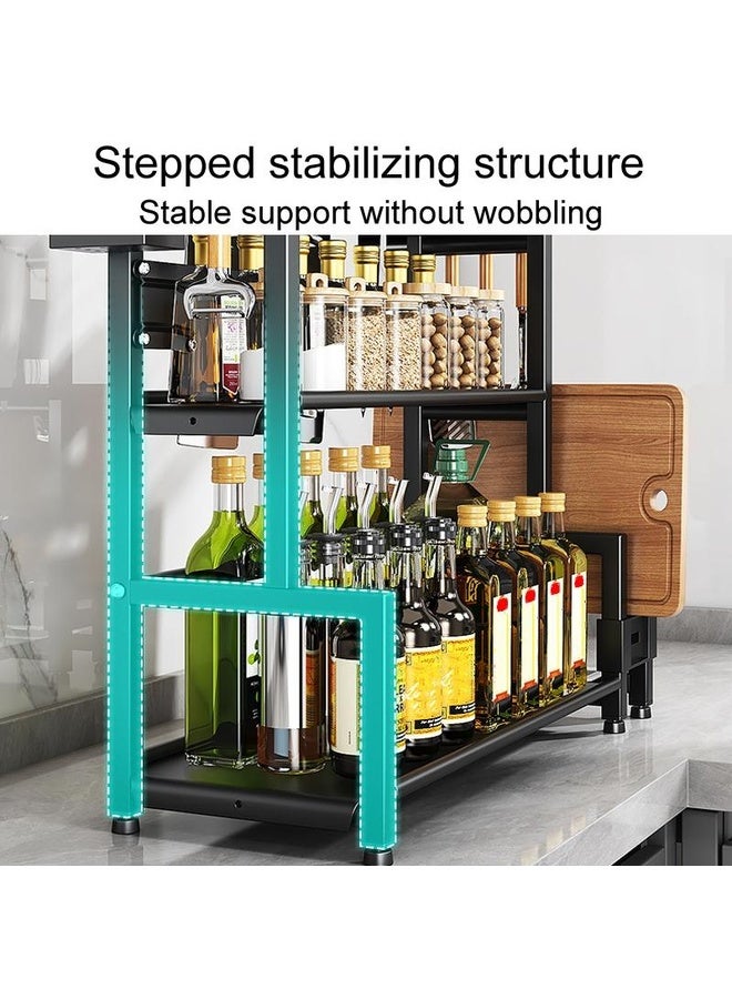 HuHa Dual-Layer 30cm Kitchen Multifunctional Shelf Household Countertop Spice Storage Racks - Image 5