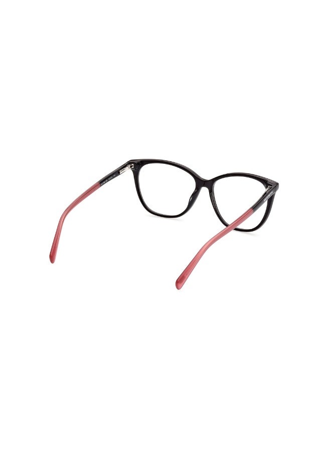 SKECHERS Se2189 Square Acetate Frames For Women Size 54, Shiny Black - Image 5