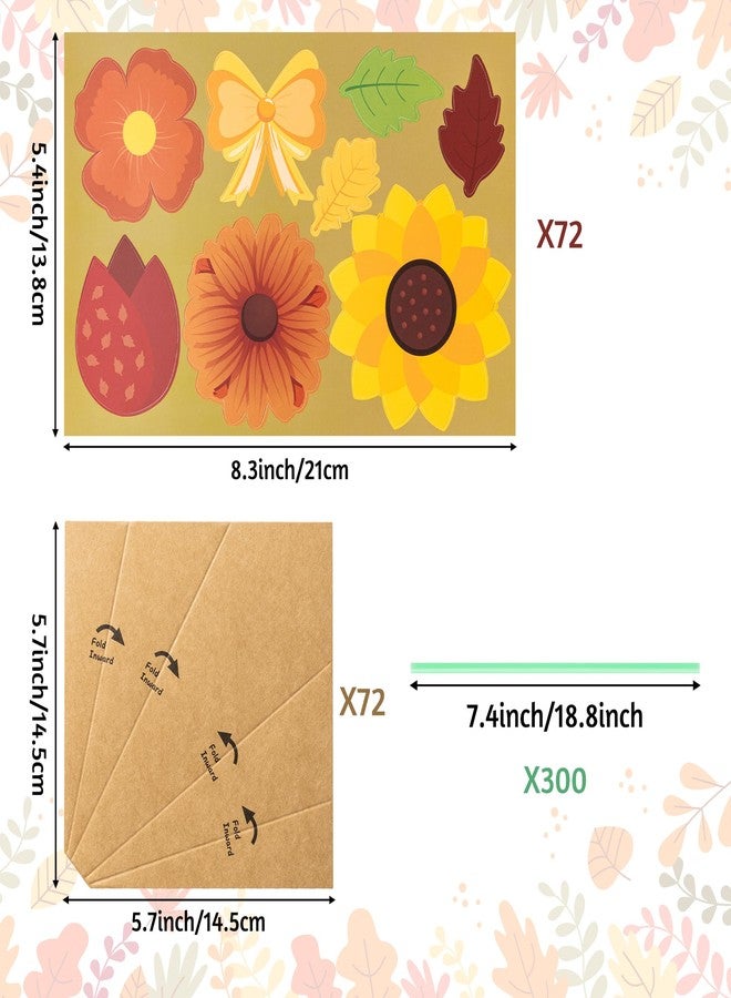 BeYumi Fall Flower Bouquet Craft Kit - 24Pcs Make Your Own Thankful Autumn Florals for Kids, Thanksgiving DIY Gift, School Classroom Home Fun Activities - Image 2