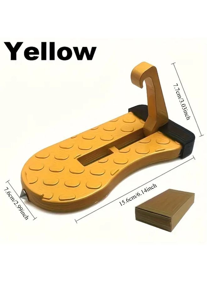 Foldable Yellow Aluminum Car Door Ladder Non Slip Scratch Resistant SUV Truck Roof - Image 4