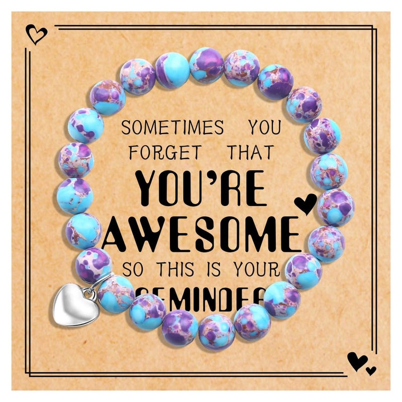 VICKHU Inspirational Butterfly Heart Bracelet (Imperial Purple) - Image 1