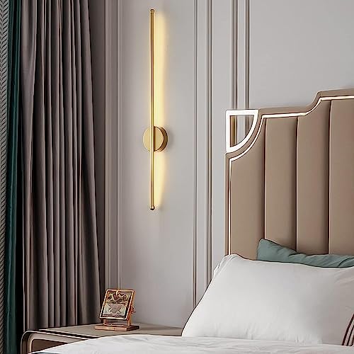 Groeien Pack of 2 | Modern LED 3 Color Long Gold Sconce Wall Light for Bedroom Living Room Corridor Lighting Fixtures Wall Mount(Warm+Natural+Coolwhite)(Gold Wall Light01, 2) - Image 3