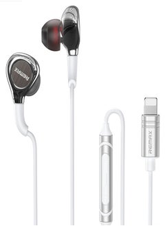 REMAX In-Ear Headphones With In-Line Volume Control, Noise Cancellation For IPhone, IPad Pro, IPod, IOS Devices, GearPod-LT-(White)  - Image 1