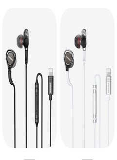 REMAX In-Ear Headphones With In-Line Volume Control, Noise Cancellation For IPhone, IPad Pro, IPod, IOS Devices, GearPod-LT-(White)  - Image 2