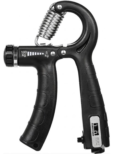 Grip strength trainer (5-100 ) kg  with counter, hand grip exerciser with adjustable resistance (5-100 )kg, forearm exerciser with non-slip handle for muscle building and injury recovery in the gym and at home from V Sport