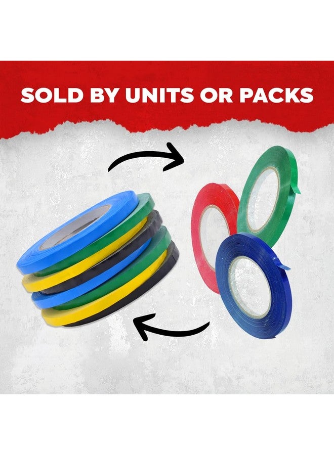 ود تايب شريط إغلاق أكياس البوليستر من Wod Bstc22Pvc، أزرق داكن، 10 قطع، 1/2 بوصة × 180 ياردة. من أجل ترميز الألوان لعمر تخزين المواد الغذائية القابلة للتلف وتغليف وختم حلوى اللحوم أو الهدايا - Image 4