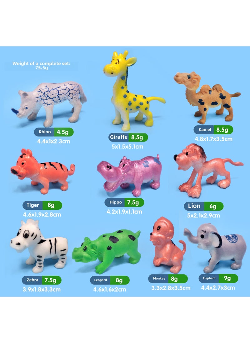 [Bag] small dinosaur farm animal insect model Mini children toy model PVC cross-border hot sale 10 cartoon Wild [bag]] 10 cartoon Wild [bag]] 