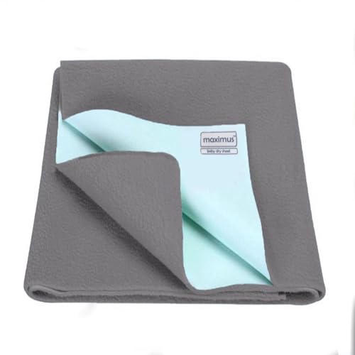 THE MAXIMUS Maximus Waterproof Quick Dry Sheet for Baby| Bed Dry Pad | Baby Bed Protector Sheet for Toddler Children (X-Large (200cm x 140cm), Grey) - Image 1