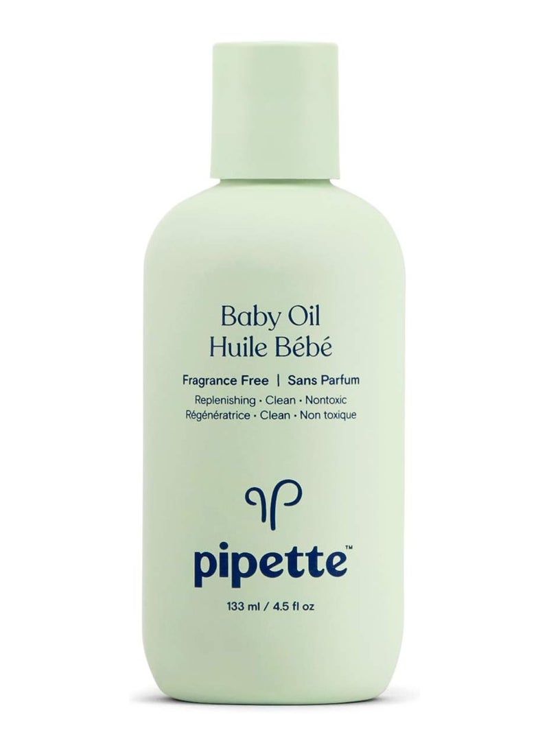 pipette Baby Oil With Renewable Plant-Derived Squalane (4.5-Fluid-Ounce)  - Image 1