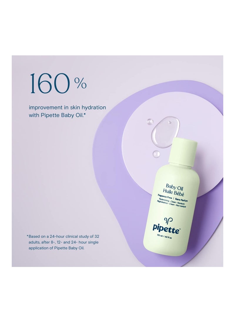 pipette Baby Oil With Renewable Plant-Derived Squalane (4.5-Fluid-Ounce)  - Image 3