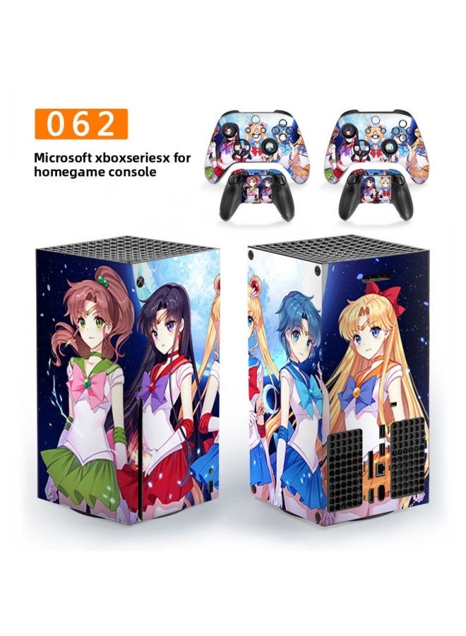 Loquat Suitable For Microsoft Xbox Series X Home Game Machine Protective Film Handle Accessories Pretty Girl Stickers Scratch-proof-Color:Custom Images - Image 2