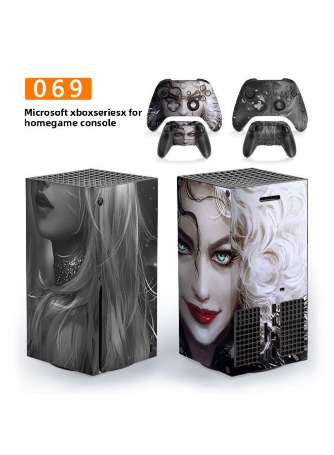 Loquat Suitable For Microsoft Xbox Series X Home Game Machine Protective Film Handle Accessories Pretty Girl Stickers Scratch-proof-Color:Custom Images - Image 3