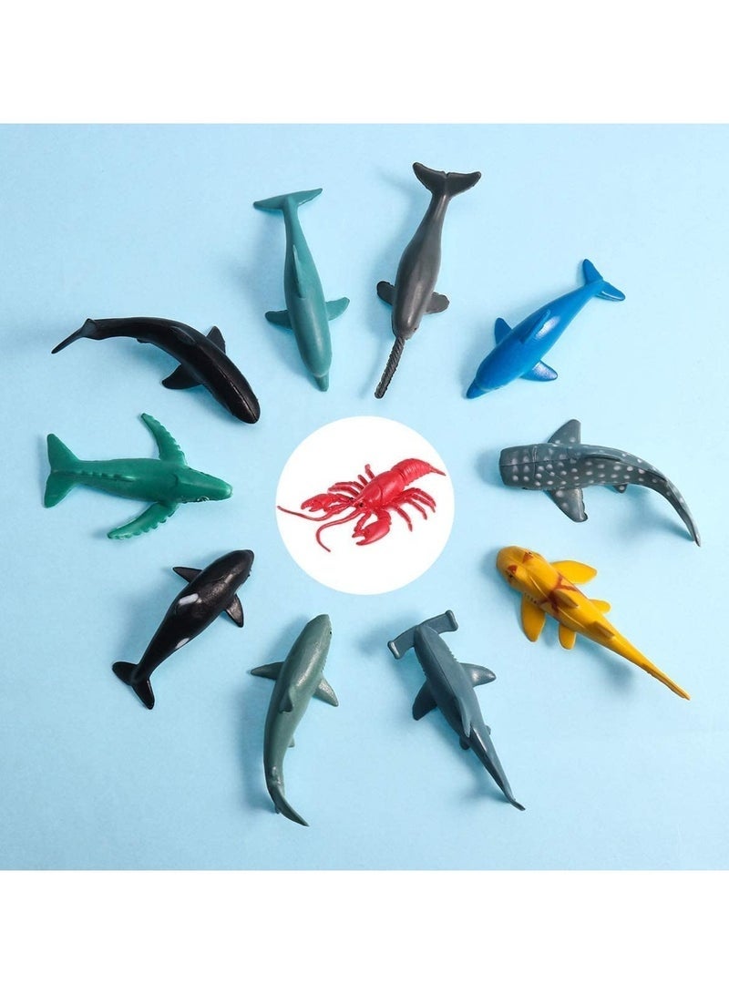 روكاوات Sea Fish Figures Ocean Animal Figurine Toys Plastic Shark Model for Children Kids Toddler 24pcs (Mix Model) - Image 5
