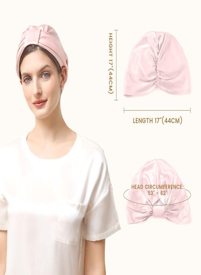 THXSILK 100% Mulberry Silk Bonnet for Sleeping Women Hair Wrap Hair Cap for Women Long Curly Hair Silk Sleep Bonnet with Square Buckle Design, Charming Pink - Image 4