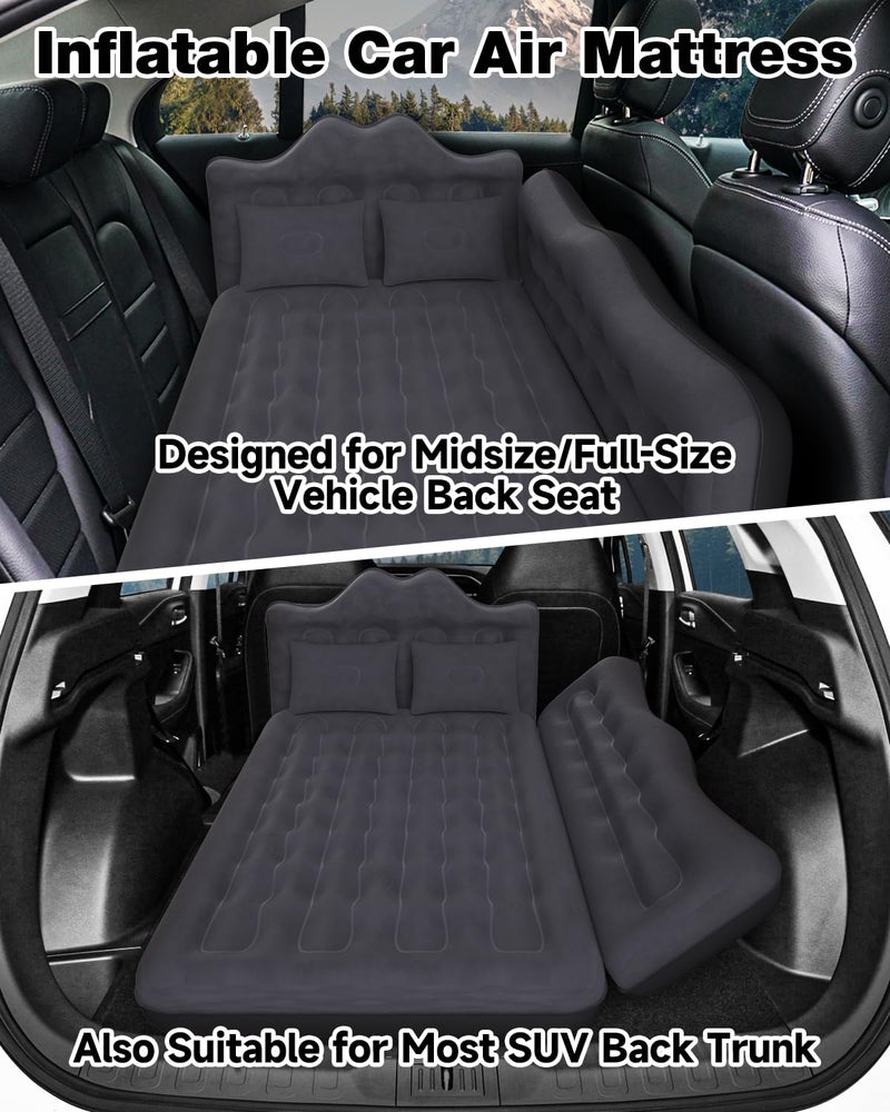 Umbrauto Inflatable Car Mattress Bed: SUV Camping Air Bed for Truck Backseat with Pump & Pillows, Car Sleeping Airbed for Van Back Seat - Image 2