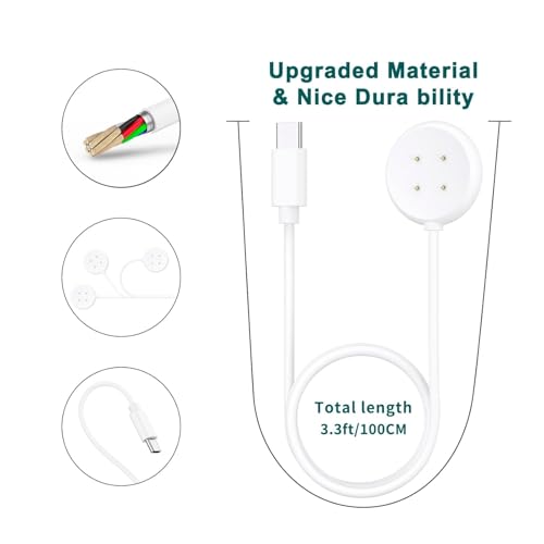 Tobfit Charging Cable for Google Pixel Watch 1 Charger, Magnetic Watch Charger Cord Cable, 3.3ft/100cm， White - Image 5