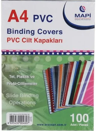 MAPi Pvc A4 160 Micron Binding Cover 100's Color - Black