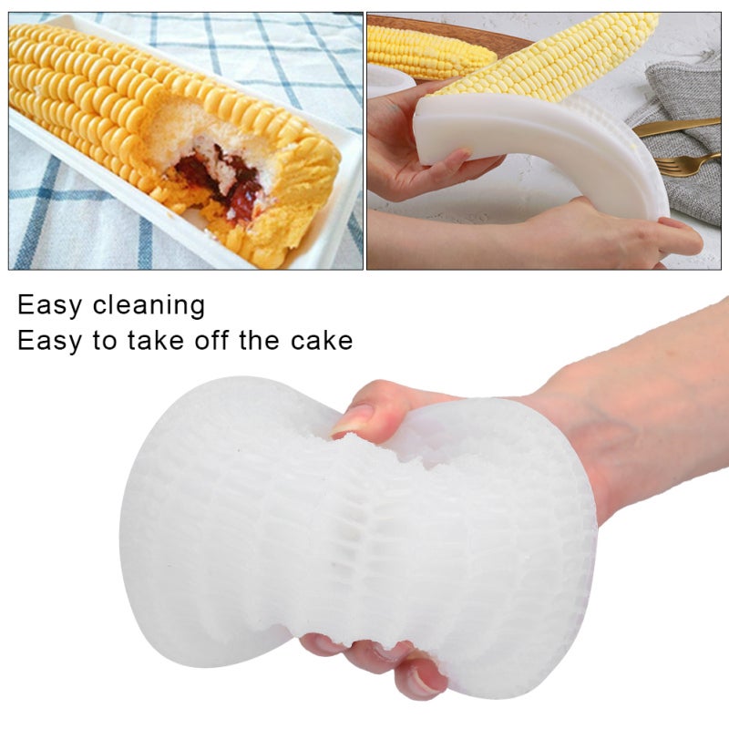 Silicone Mold: Corn-Shaped, Food Safe Non-Stick Silicone Mold - Extreme Temperature Resistant (-40℃ To +230℃), Easy Cleaning Cake Baking Mold For Home Baking, Family Gatherings - Image 3
