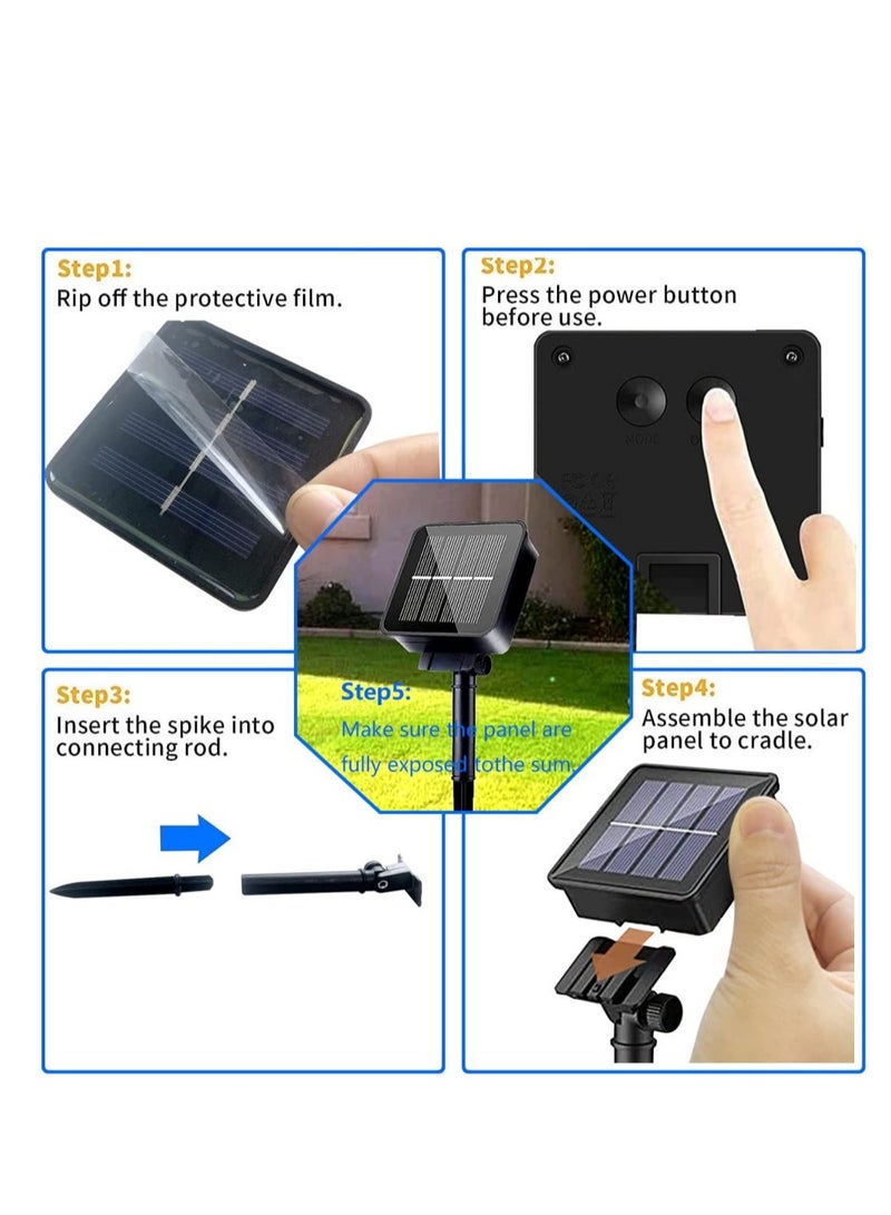 Cool Baby COOLBABY Solar String Lights Outdoor Waterproof, 200LED Solar Garden Lights, 8 Modes Crystal Ball Lights 22 Meters, Solar Garden Lights for Garden Patio Courtyard Home Christmas Party Wedding - Image 4