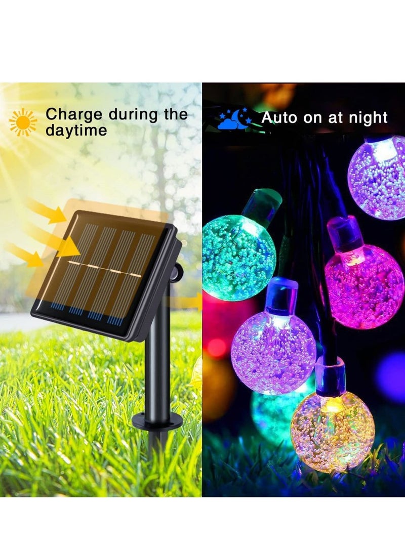 Cool Baby COOLBABY Solar String Lights Outdoor Waterproof, 200LED Solar Garden Lights, 8 Modes Crystal Ball Lights 22 Meters, Solar Garden Lights for Garden Patio Courtyard Home Christmas Party Wedding - Image 5
