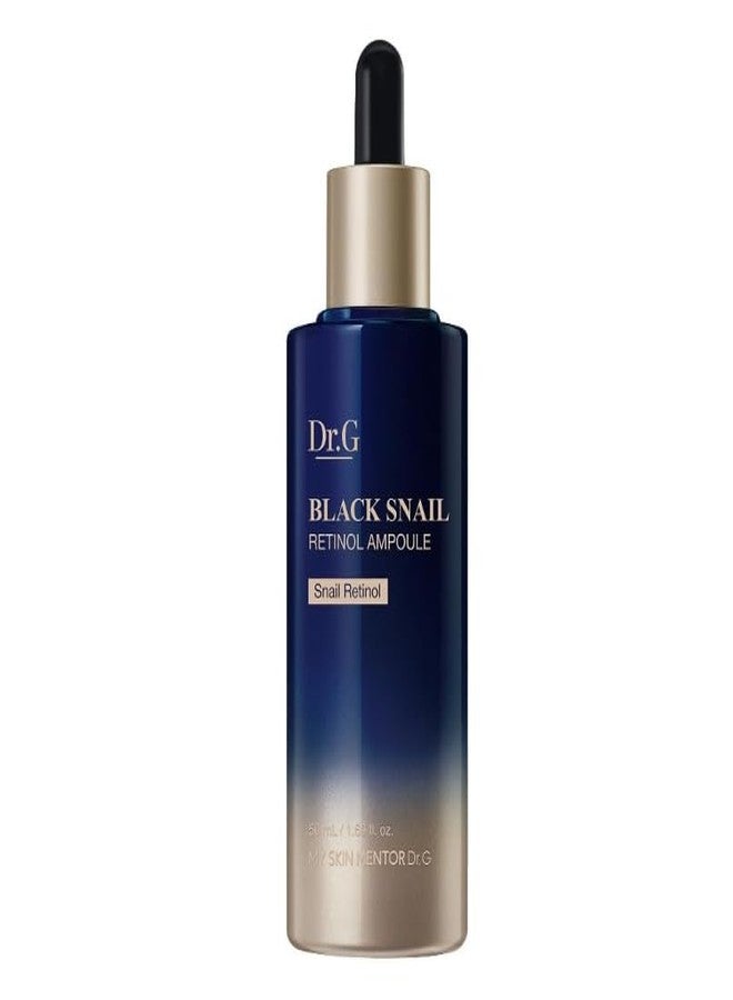 Dr. G Black Snail Retinol Ampoule - Korean Skincare with Snail Mucin - Advanced Retinol Face Ampoule for Glowing Skin - Anti Aging - Pore Minimizer for Fine Lines & Even Skin Tone Support - 1.69 fl oz - Image 1