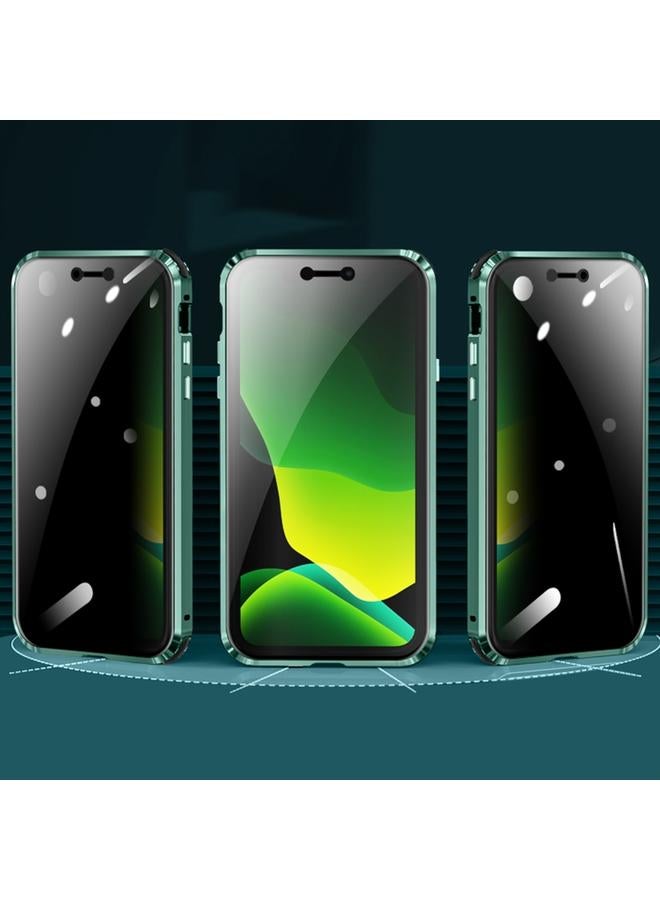 Zaboon Case For iPhone 12 Pro Four-corner Shockproof Anti-peeping Magnetic Metal Frame Double-sided Tempered Glass Case - Image 5