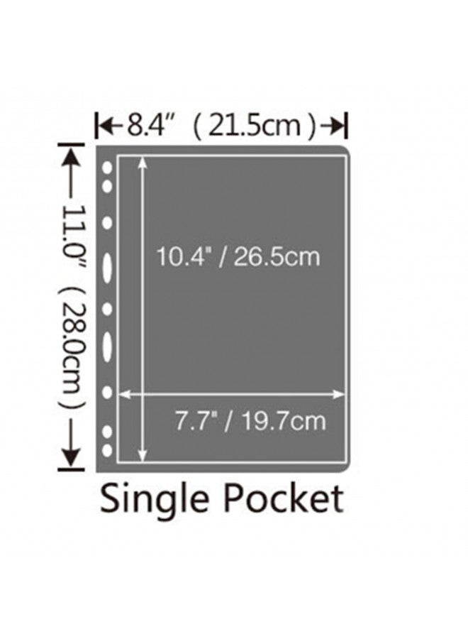MUDOR Vario Stamp Pages for Stamp Album Binder, 10 Sheet (20 Page) 1 Row Pages for Stamp Collectors, Professional Pack (1 Row) - Image 3
