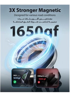 SKA 15W Magnetic Wireless Car Charger with Upgraded Air Vent Lock, Qi Fast Charging, MagSafe Compatible Car Phone Holder for iPhone 16/15/14/13 Series, Magnetic Mount for Stable & Secure Charging  - Image 3