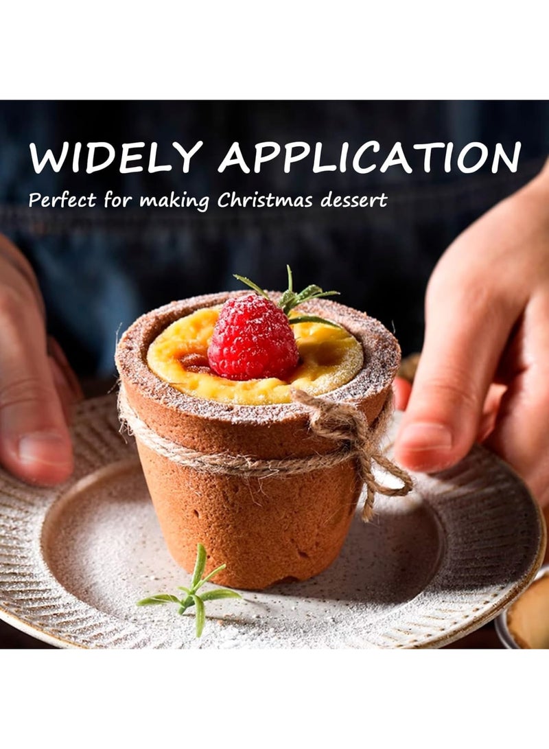 SYOSI Pudding Molds, Aluminum Baking Cups for Muffins Cupcakes and Desserts, Non Stick Reusable Baking Tins Easy Release and Durable, Ideal Baking Tools for Kitchen Home Party Use 12 Pieces - Image 2