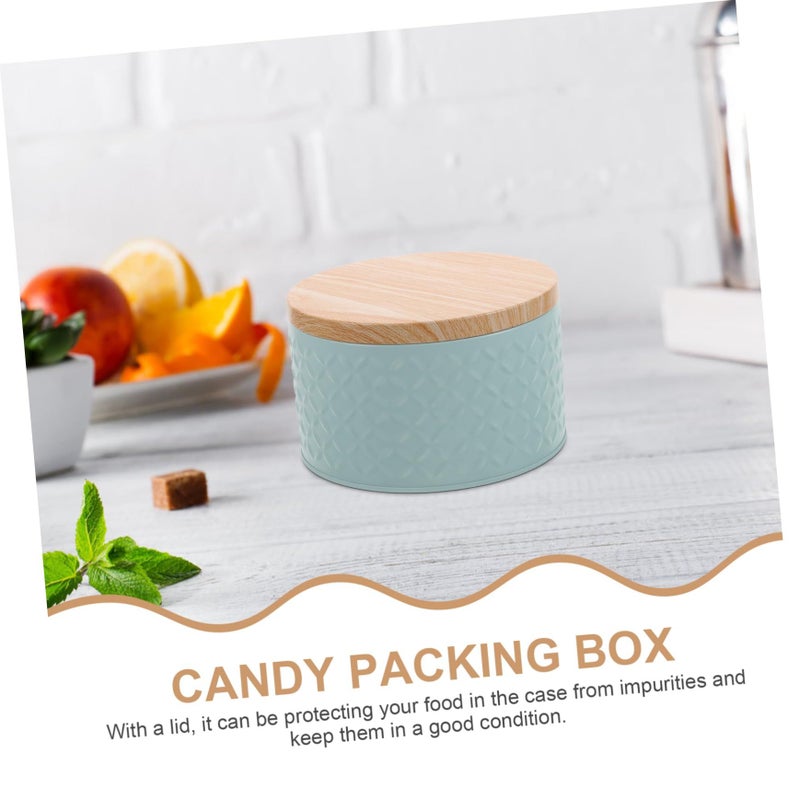 Iron Cookie Box Decorative Storage Container with Lid for Holiday Gifts - Image 4
