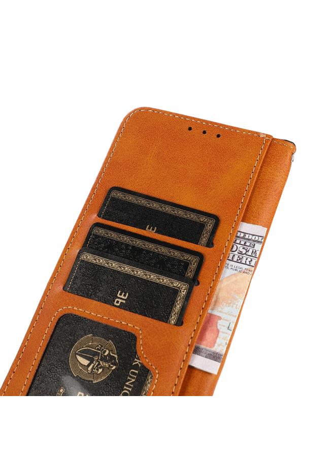 S-TOP Case For Samsung Galaxy M53 5G KHAZNEH Dual-color Cowhide Texture Flip Leather Phone Case - Image 5