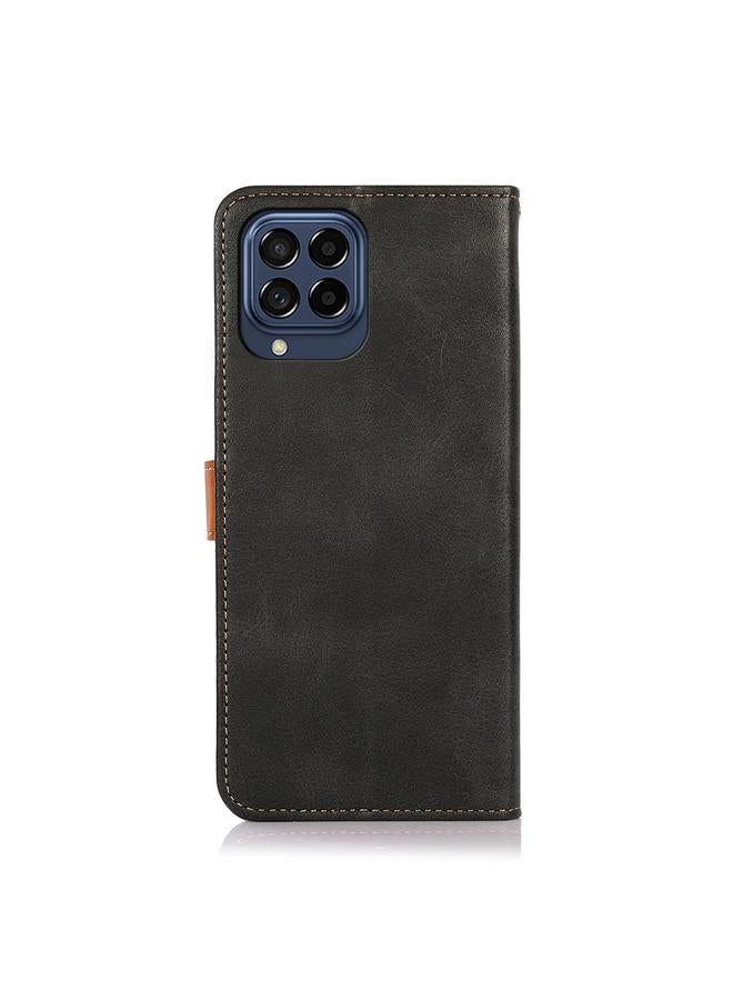 S-TOP Case For Samsung Galaxy M53 5G KHAZNEH Dual-color Cowhide Texture Flip Leather Phone Case - Image 3