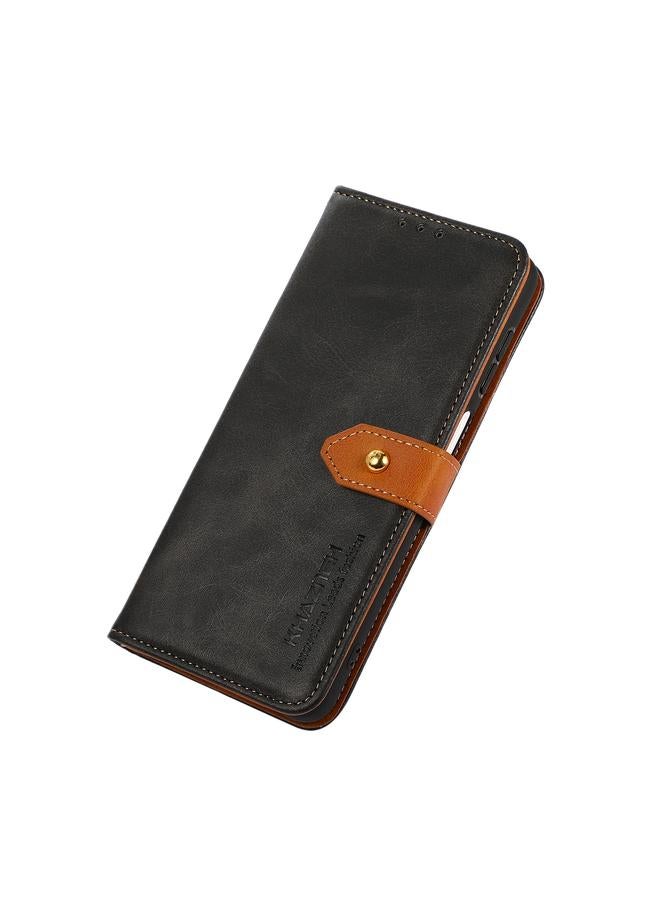 S-TOP Case For Samsung Galaxy M53 5G KHAZNEH Dual-color Cowhide Texture Flip Leather Phone Case - Image 4