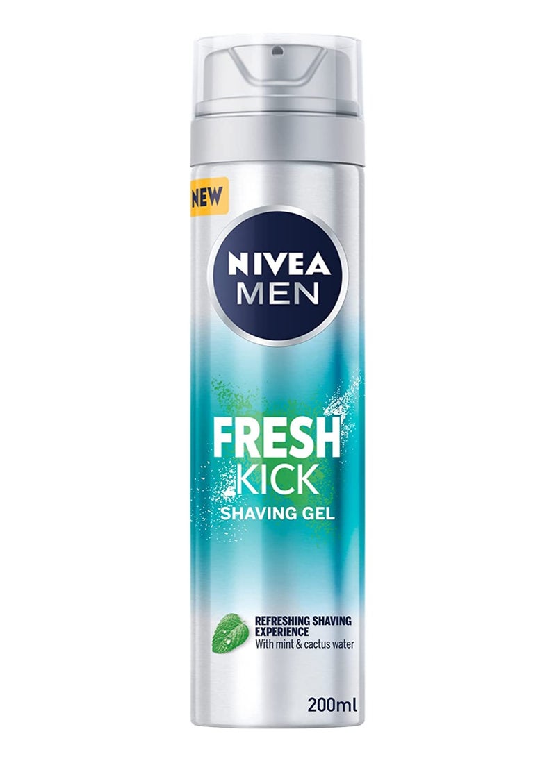 NIVEA MEN Nivea Shaving Gel Fresh Kick Mint & Aloe Vera 200 ml  - Image 1