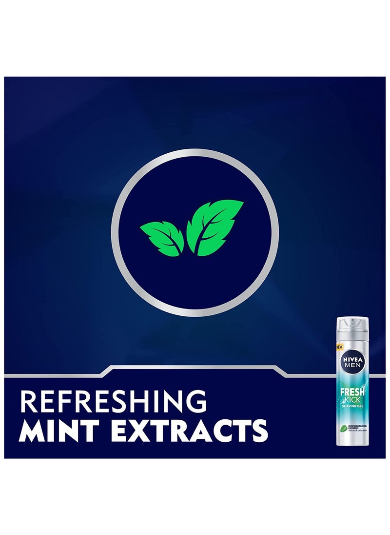 NIVEA MEN Nivea Shaving Gel Fresh Kick Mint & Aloe Vera 200 ml  - Image 3