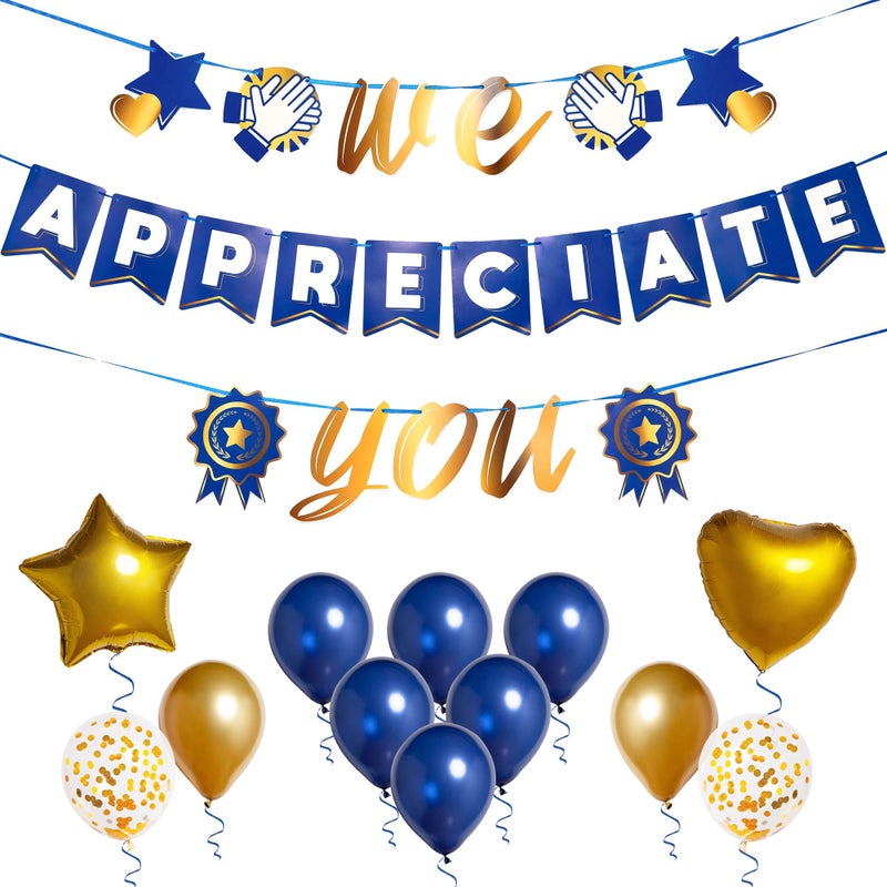 Pirese We Appreciate You Banner Decorations Employee Appreciation Decorations Thank You Sign Staff Appreciation Banner Thank You Banner Team Appreciation Week for Teacher Nurse Doctor Pastor - Image 2