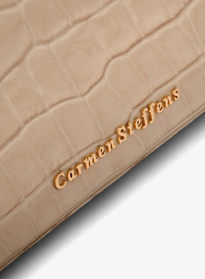 Carmen Steffens  Off-white Croco Leather Crossbody Bag for Women | Best Price UAE