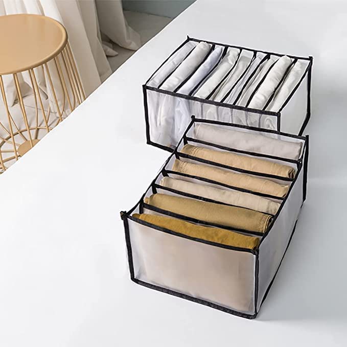 CPEX 7 Grids Washable Wardrobe Clothes OrganizerJeans Compartment Storage Box Wardrobe Organizer for Storage Clothes - Image 3