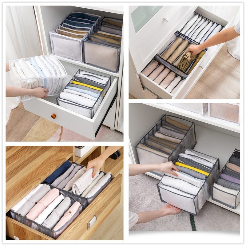 CPEX 7 Grids Washable Wardrobe Clothes OrganizerJeans Compartment Storage Box Wardrobe Organizer for Storage Clothes - Image 4