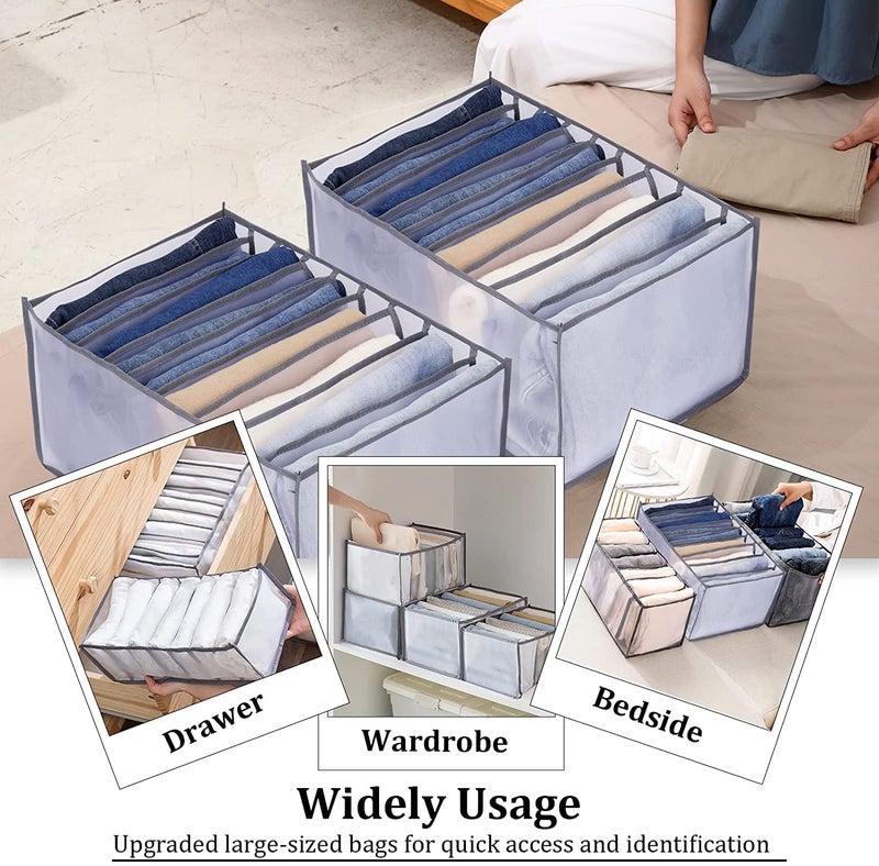 CPEX 7 Grids Washable Wardrobe Clothes OrganizerJeans Compartment Storage Box Wardrobe Organizer for Storage Clothes - Image 5
