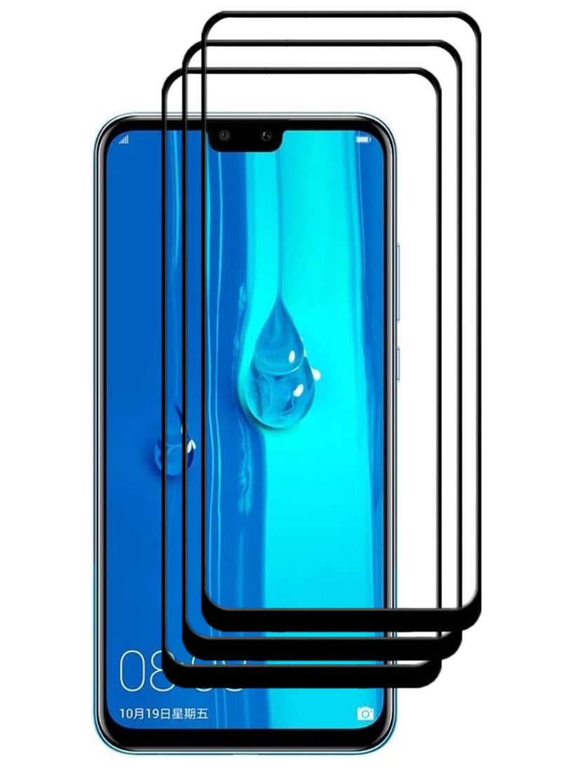 ACLIX 3 Pieces Antistatic ESD Dustproof Premium Quality High Definition Tempered Glass Screen Protector Designed For Huawei Y9 (2019) - Image 1