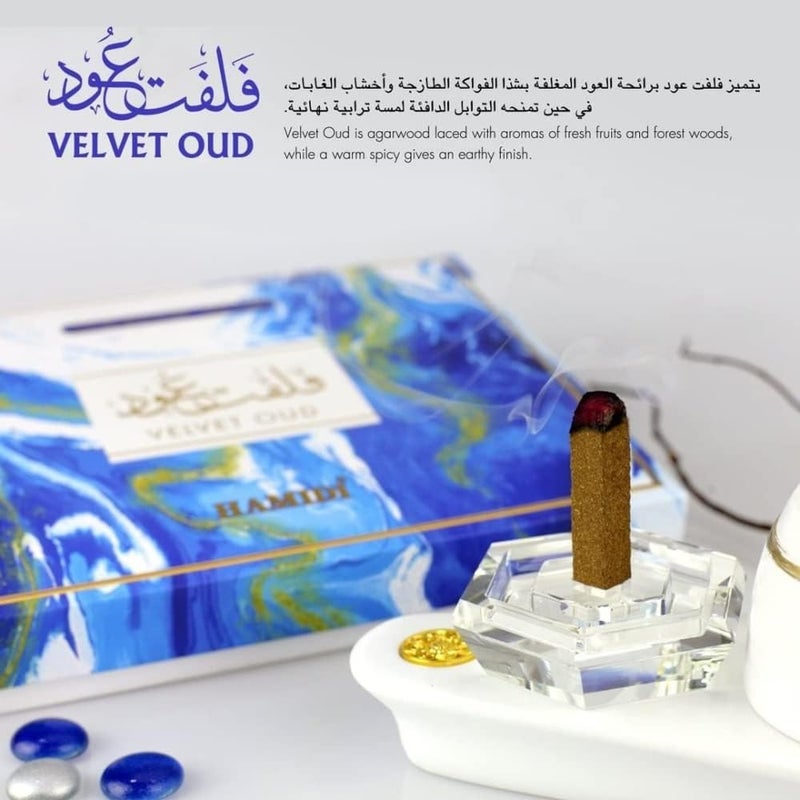 Luxury Fresh Fruits Velvet Oud Bakhoor Sticks With Crystal Incense Burner Pack Of 10, Long Lasting, Solid Perfumes, Home Decoration, Relax feeling, Refreshing, Use Every where, Indoor and Outsoor - Image 3